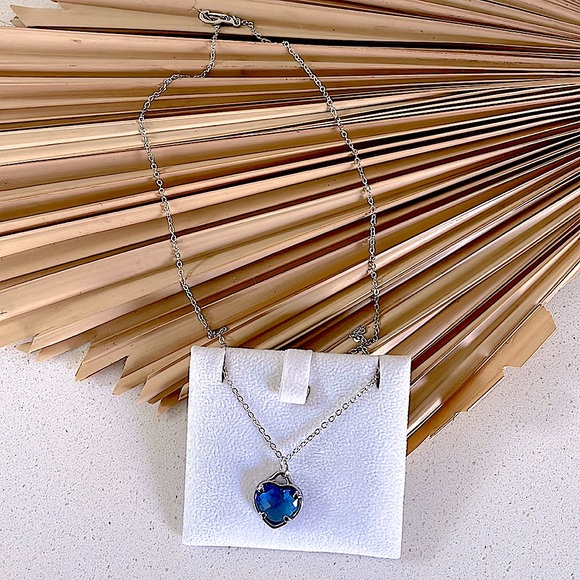 Swarovski Blue Heart Necklace - Picture 4 of 8